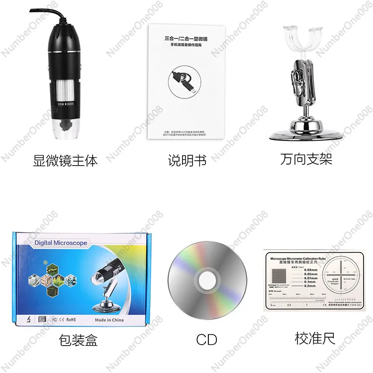 1600 Times Three-in-One Interface Portable Microscope with Mobile Phone Computer Digital Microscope