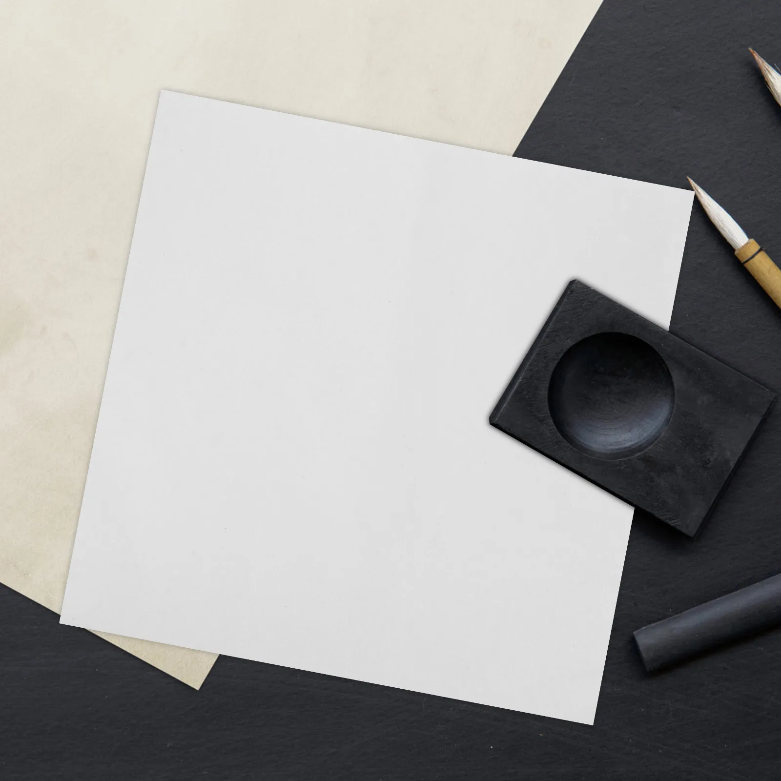 

20 Sheets Ancient Style Xuan Paper 35cmx35cm Raw Calligraphy Brush Ink Writing Sumi Rice Paper for Beginners