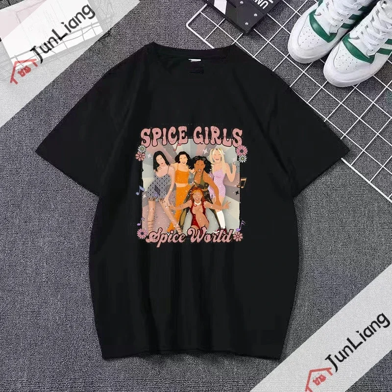 2023 New Spice Girls Women\'s Unisex T-shirt Fashion  Movie Art Leisure Street Y2k Cartoon Character Graphic T Shirts