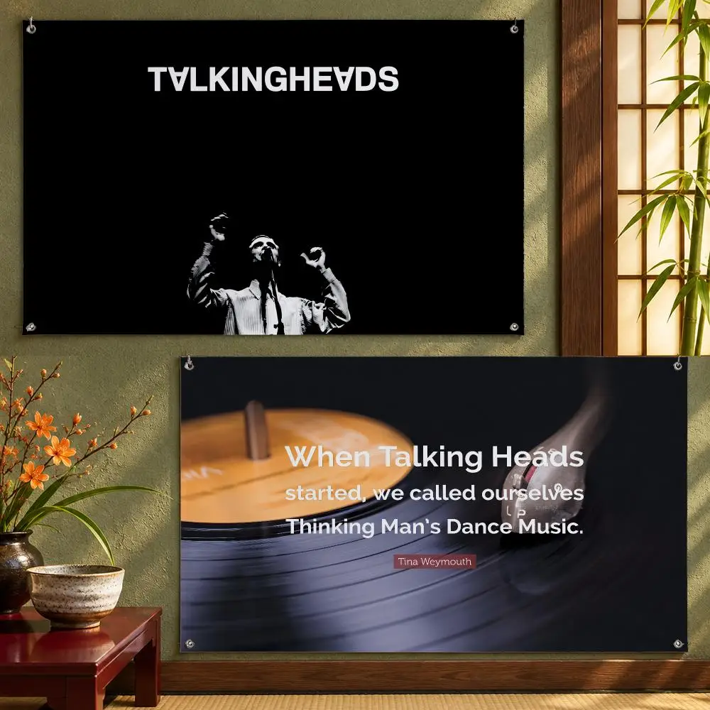 Talking Heads Flags Wall Hanging With 4 Grommets For Bedroom Dorm Room Garden Party