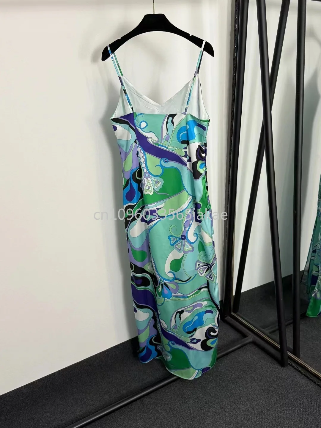 럭셔리 디자인 여성 섹시 캐미솔 드레스 디자이너 브랜드 여성 슬릿 드레스 패션 스커트