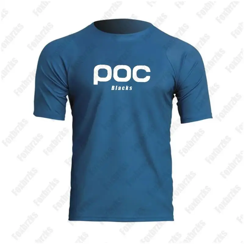 Blacks poc-Camiseta de ciclismo para hombre, Jersey de secado rápido para Motocross, bicicleta de montaña, DH, Ropa de motocicleta, 2024