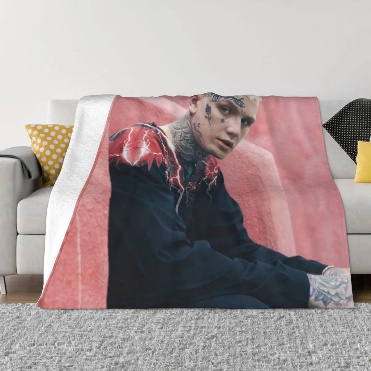

Lil Peep 001460 Bedroom pet blankets Custom Blanket Sofa bed blanket Blankets And Blankets Throw Blanket