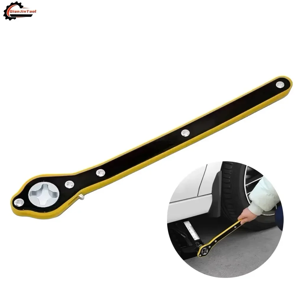 Jack Wrench Car Ratchet Handle Tire Wheel Lug Lifting Lift Spanner Tyre Repair Scissor Maintenance Garage Save Labor Hand Tool
