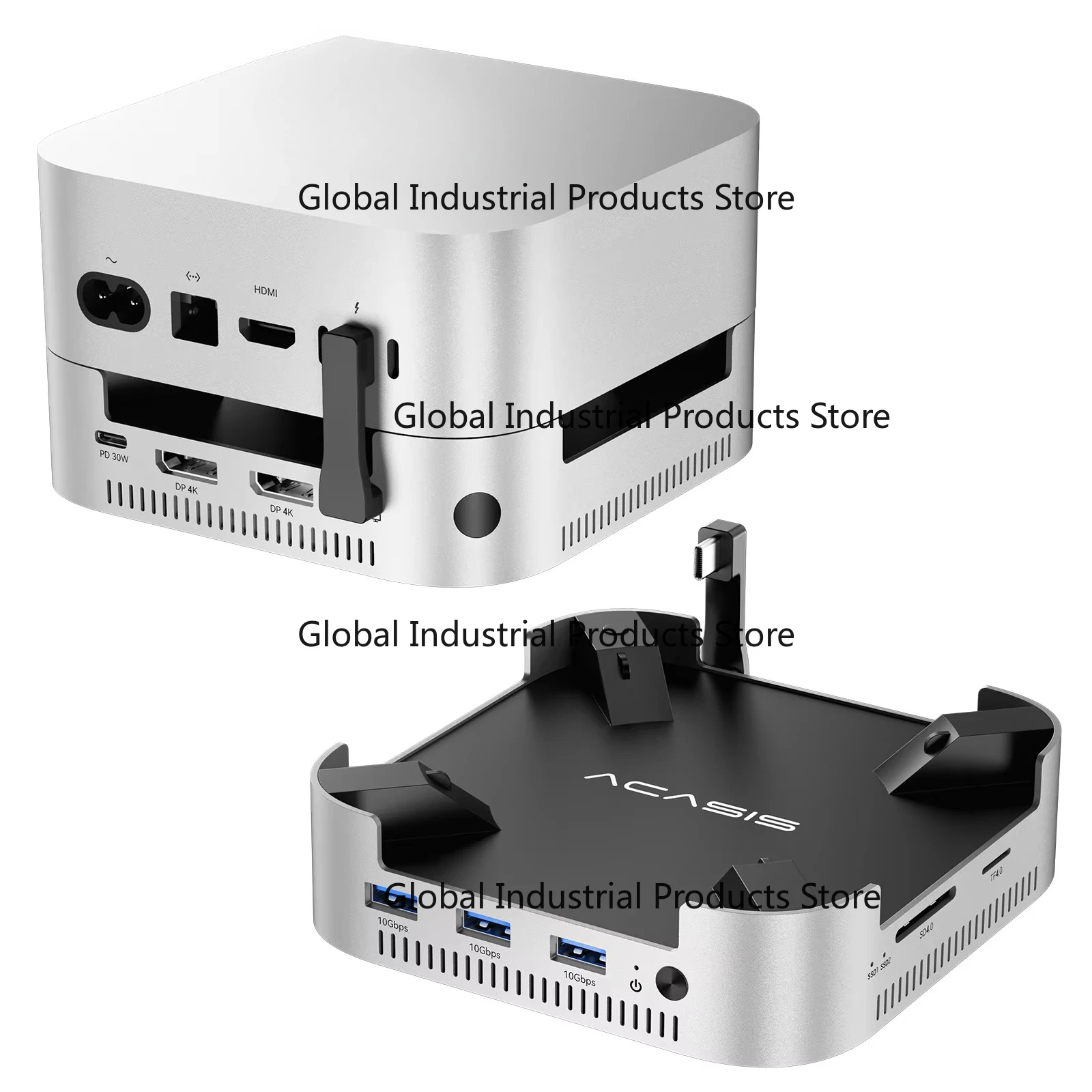 

16TB 40Gbps Dual Bay M.2 NVMe Hard Drive SSD Enclosure ACASIS 8 in 1 USB C Hub to DP 4K 144HZ Mini M4 Docking Station with