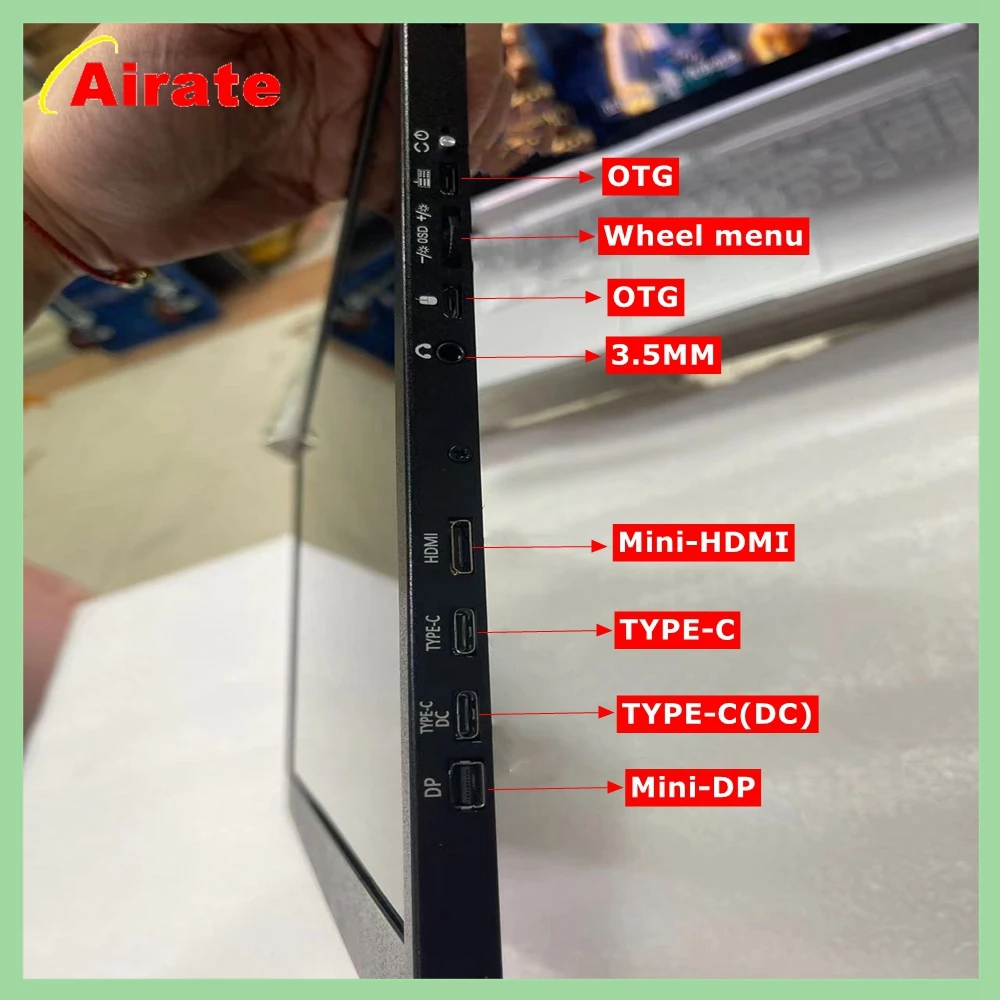 Monitor IPS portabel 14 inci, layar 1080 P 1920*1080 Panel Game USBC HDMI cocok untuk ponsel pintar Laptop Switch PS4 XBOX