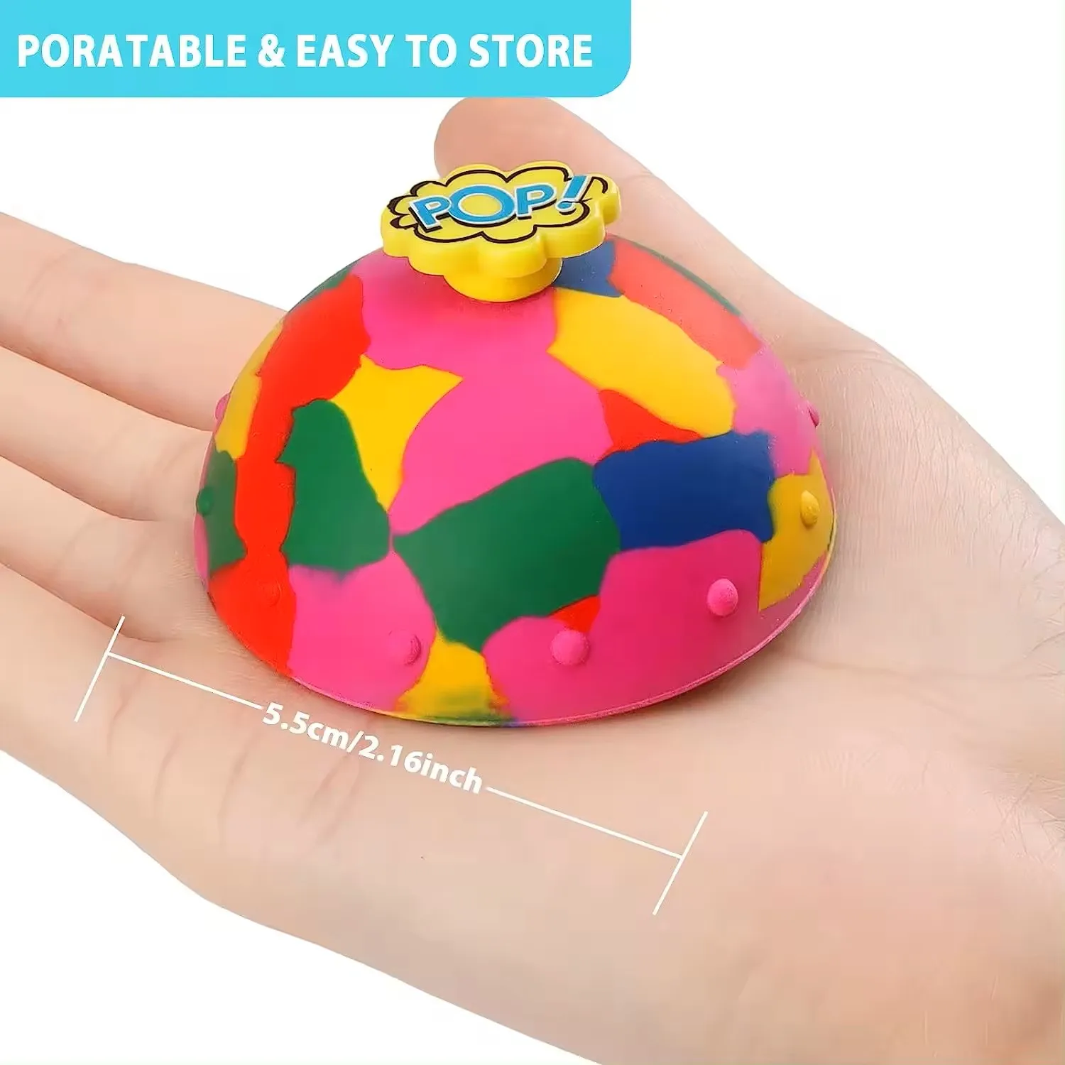 Hip Hop Bouncing Ball Spinning Top Adult Relief Toy Camouflage Jumping Bounce Bowl Anti Stress Fidget Toys for Kids Outdoor Fun