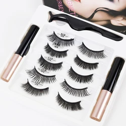 Abestyou 3/5pairs Cilios Postico Multipack Magnetic Eyelashes Eyeliner Kit Boxes Cilios Magneticos Rzesy Magnetyczne Wholesale
