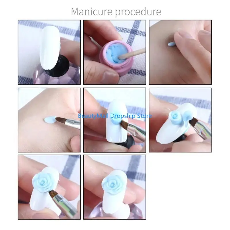 40jd 12 colori gel intagliato intagliato intagliatore fai -da -te chiodi fiori disegni coniglietti coniglietti