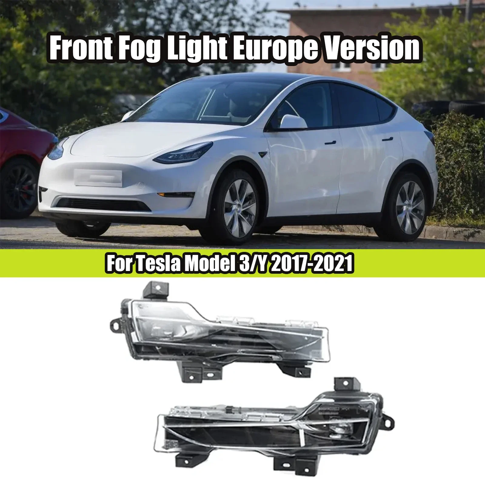 

Car Front Fog Lamp Daytime Running Lamp Without Amber European Version For Tesla Mode 3/Y 2017- 2021