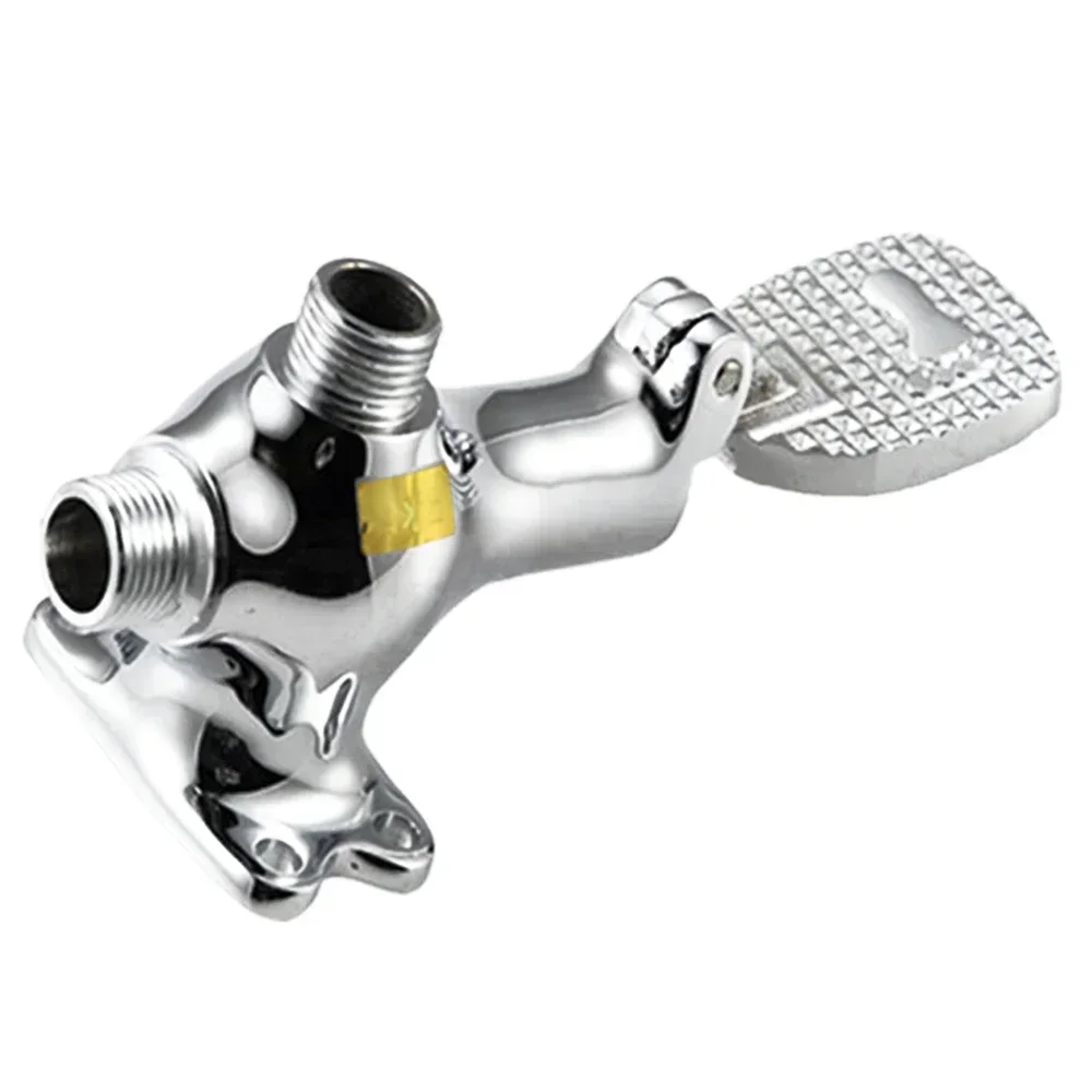 Floor Foot Pedal Control Switch Tap Valve Faucet Copper Basin Single Cold Water Kitchen Fixtures Kitchen Faucets Switch,step On