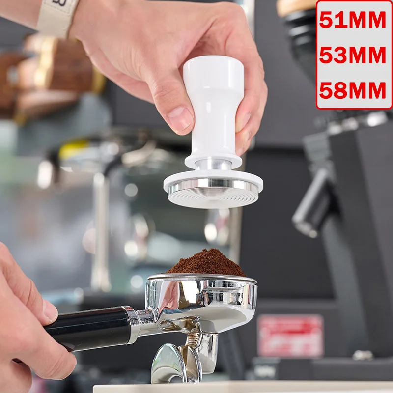 Stainless Steel Balance Coffee Tamper, Elastic Tamper, Anti-Pressure Partial Espresso Tamper,Barista Coffee Accessories, 51mm, 5