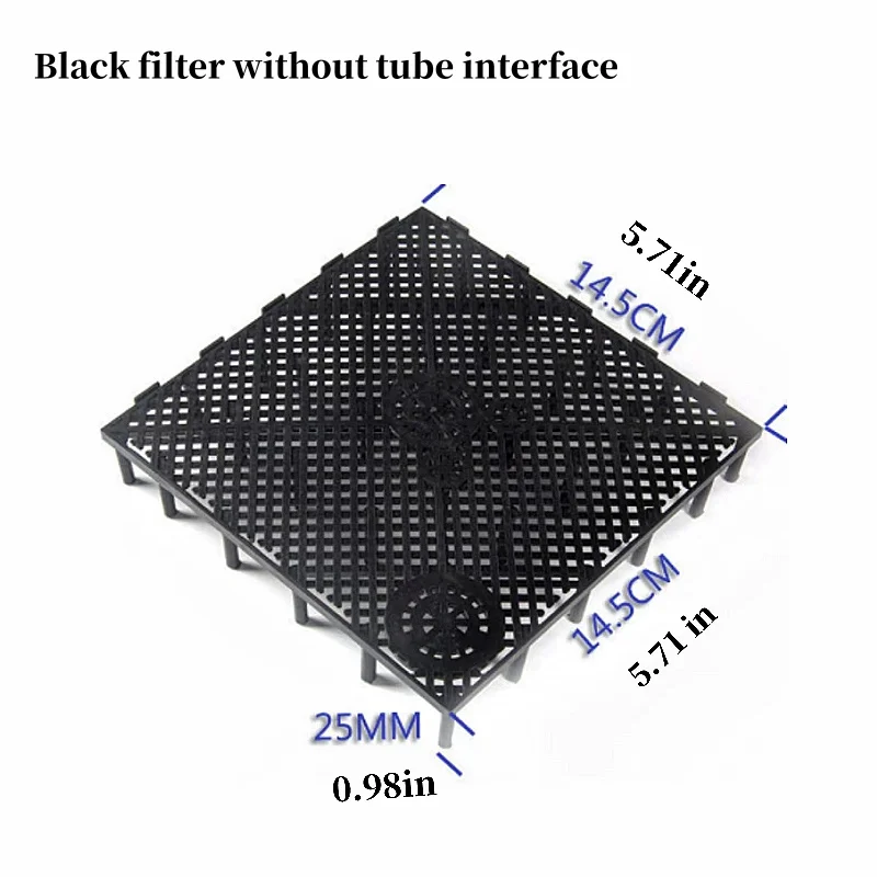 10 pieces set under gravel filter base plate black or white plastic filter bottom plate mesh for aquarium fish tank