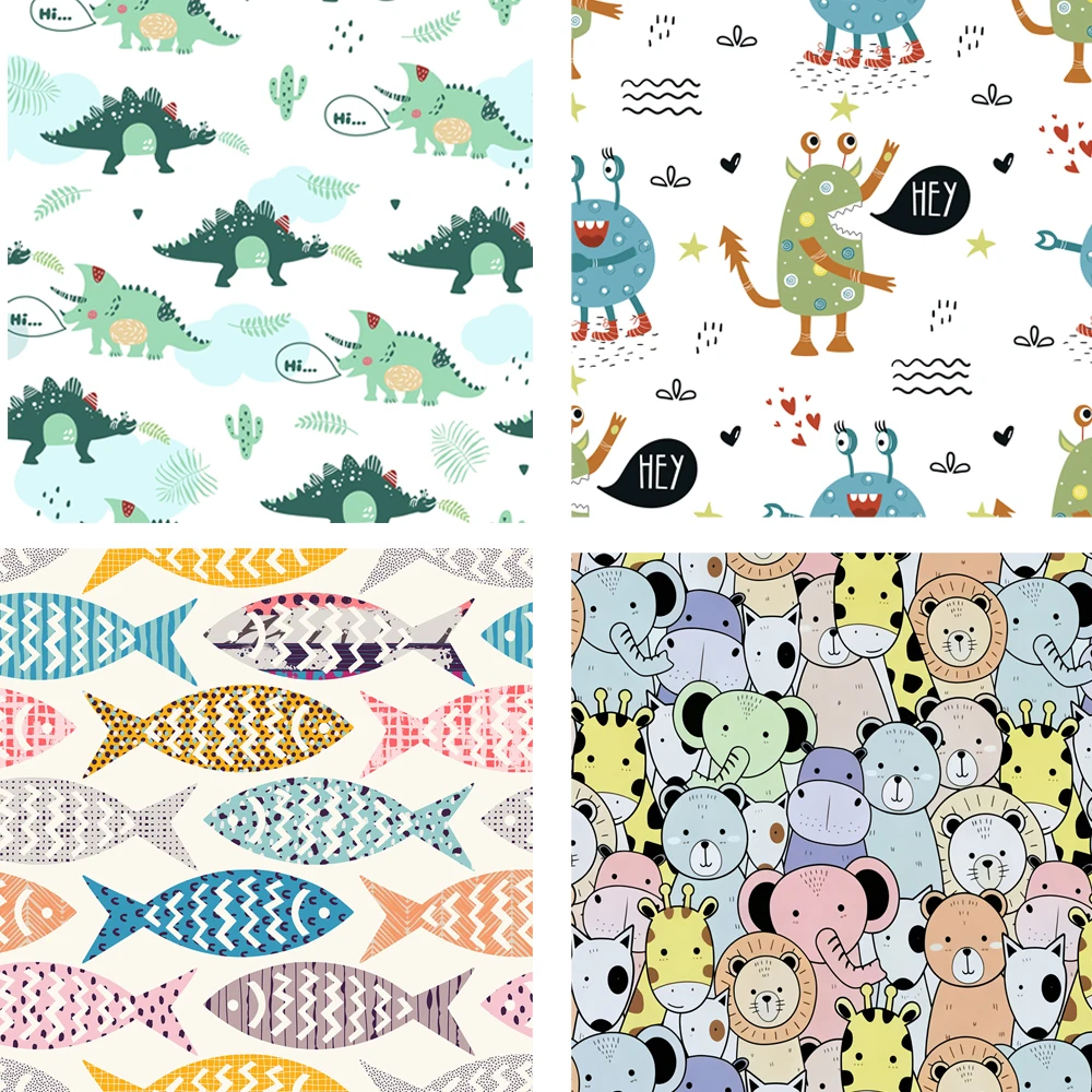 

DIY Waterproof Cloth Diapers Handmade Stacker And Caddie Bag Swimming Nappy Bibs Sanitary Printed PUL Fabrics for Baby