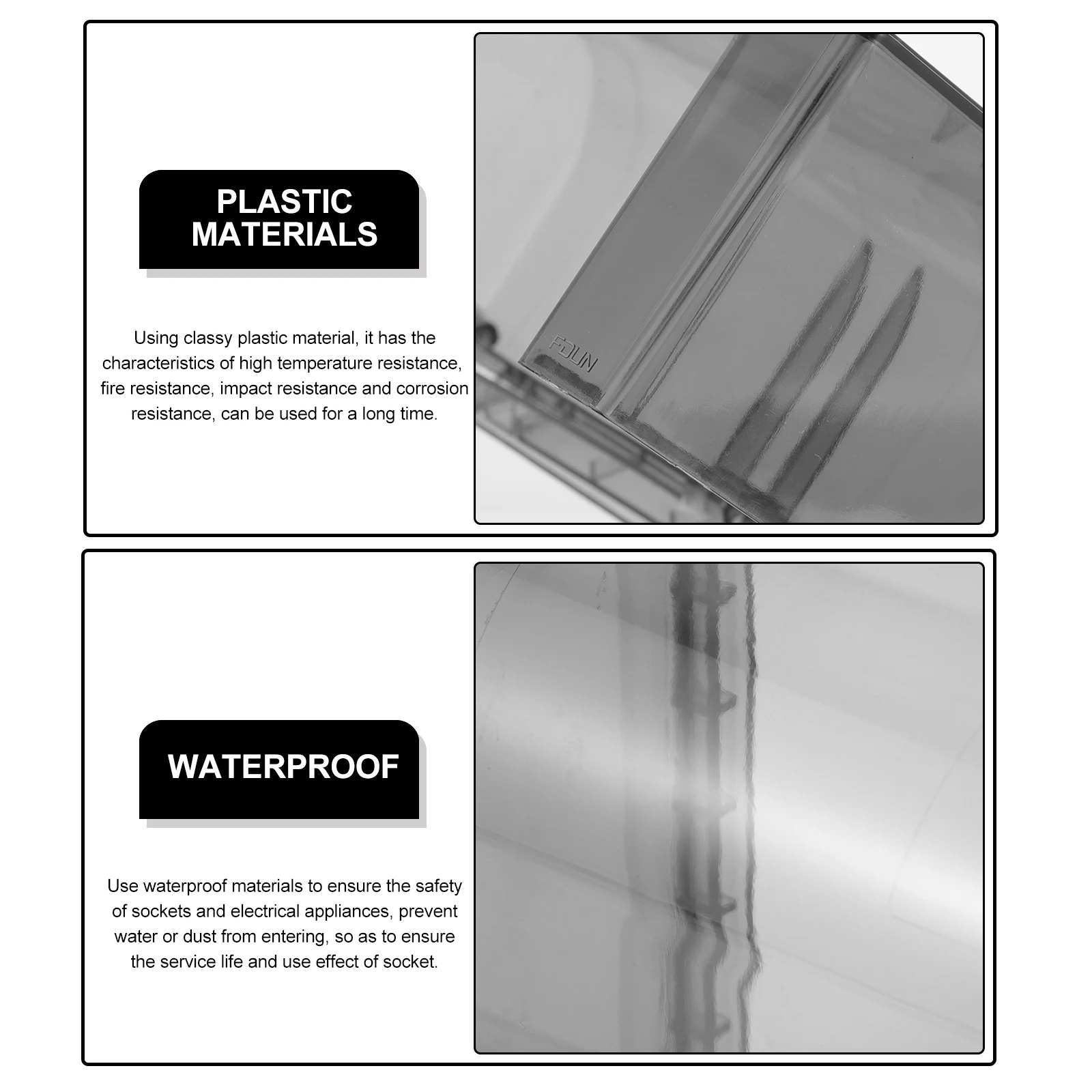 

2Pcs Waterproof Socket Protective Cover Water Resist Outlet Covers Switch Box Home Improvement Anti Shock Grease Outdoor Plug