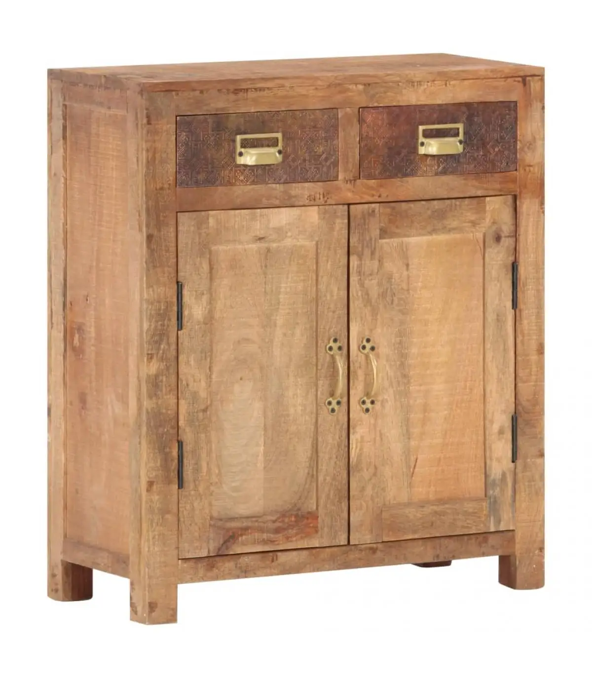 Solid wood rough handle sideboard 65x30x75 cm