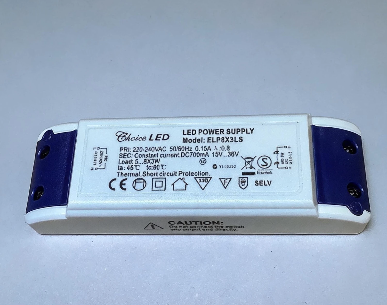 5‑8X3W 24W Constant Current LED Driver 700mA 15‑36V ELP8X3LS Power Supply For 5050 3030 LED Lights