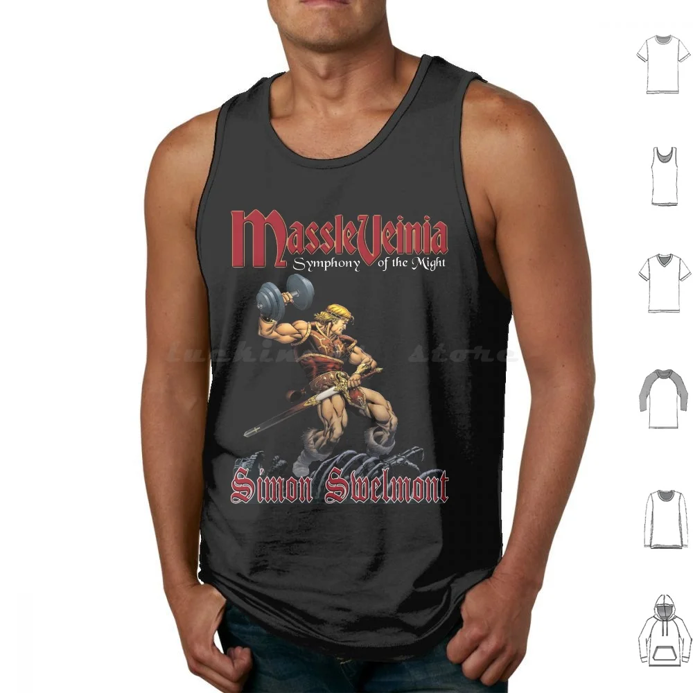 Massleveinia-Symphony Of The Might Tank Tops Vest Sleeveless Castle Vania Symphony Of The Night Gym Lifting Bro Weights Free