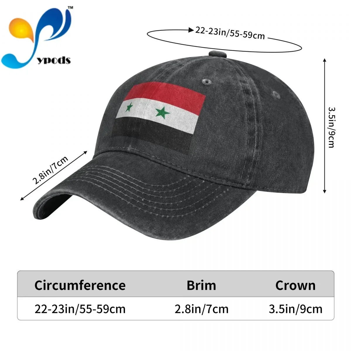 العلامة التجارية الجديدة أنيمي العلم السوري Snapback قبعة قيعة بيسبول صغيرة الرجال النساء الهيب هوب أبي قبعة سائق شاحنة