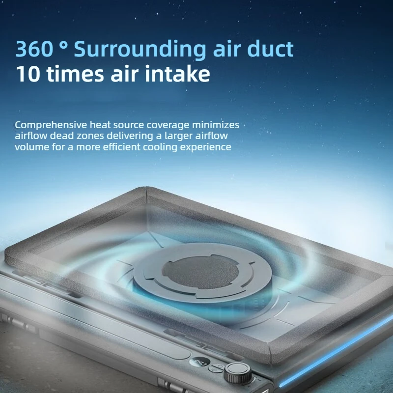 

Laptop Pressure Air Radiator Game This E-sports Computer Radiator Adjustable Base Heat DissipationBracketRGBLightEffectDustproof