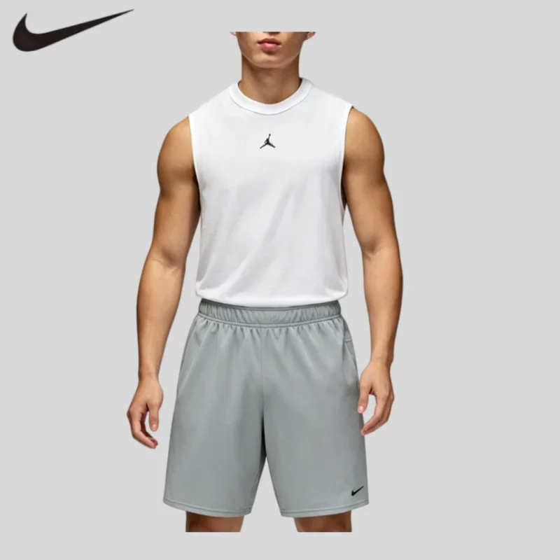 

Nike 2Pcs Elastic Waist Shorts Tank Top Mens Indoor Competition Basketball Suit SetFN5857-100+IF2183-084
