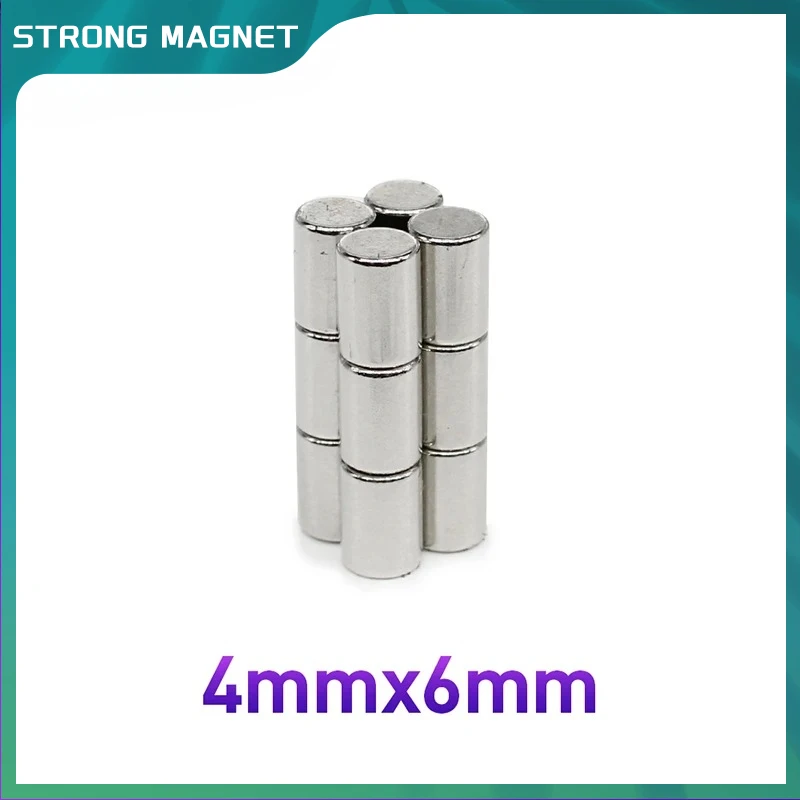 

20/50/100/200/300/500PCS 4x6 Minor strong Search Magnet 4mm X 6mm Small Round Neodymium Magnets 4x6mm Permanent Magnet Disc 4*6