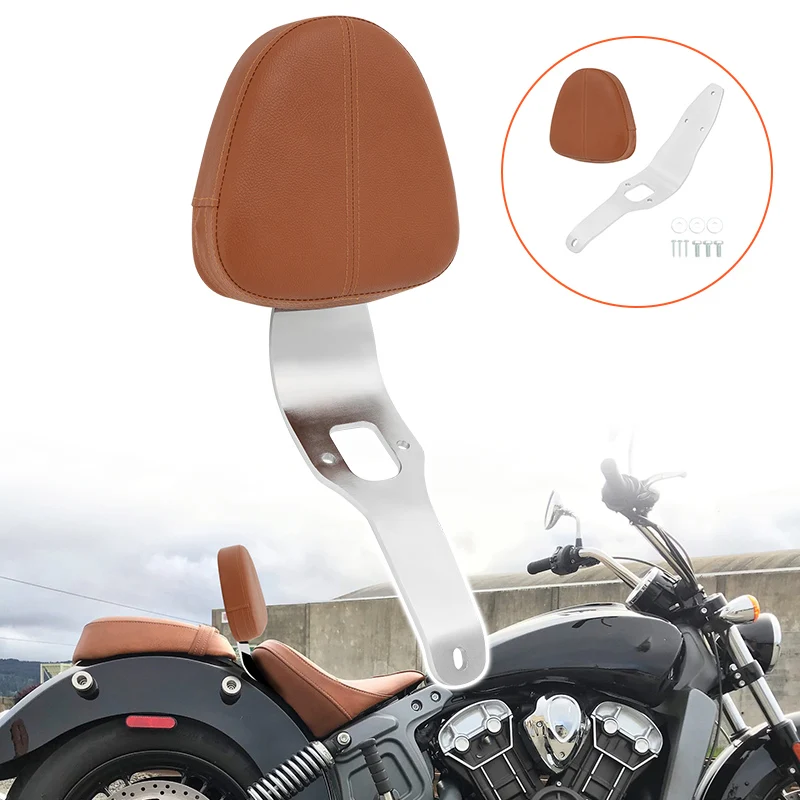 

Motorcycle Plug In Driver Backrest Rider Seat Back Cushion Support Pad For Indian Scout Sixty ABS 100th Anniversary 2015-2023