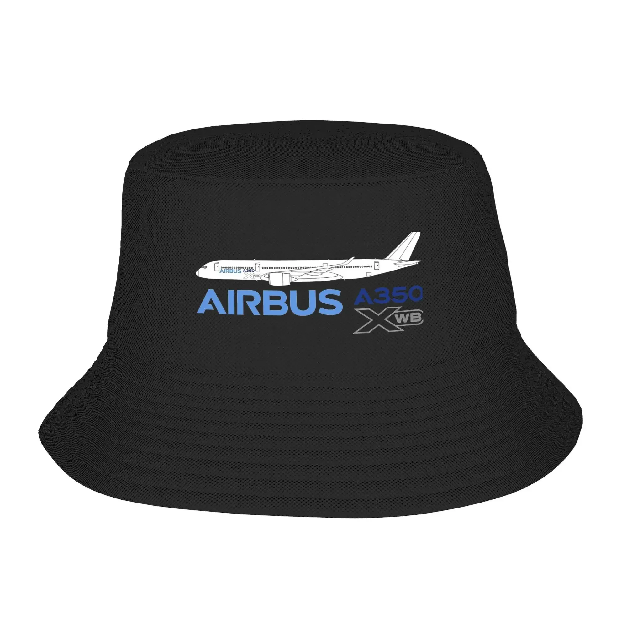 2026 Retro Design，Airbus A350 Line Drawing Bucket Hat Streetwear Fisherman Caps For Men Women  Fishing Sunscreen Hats Breathable