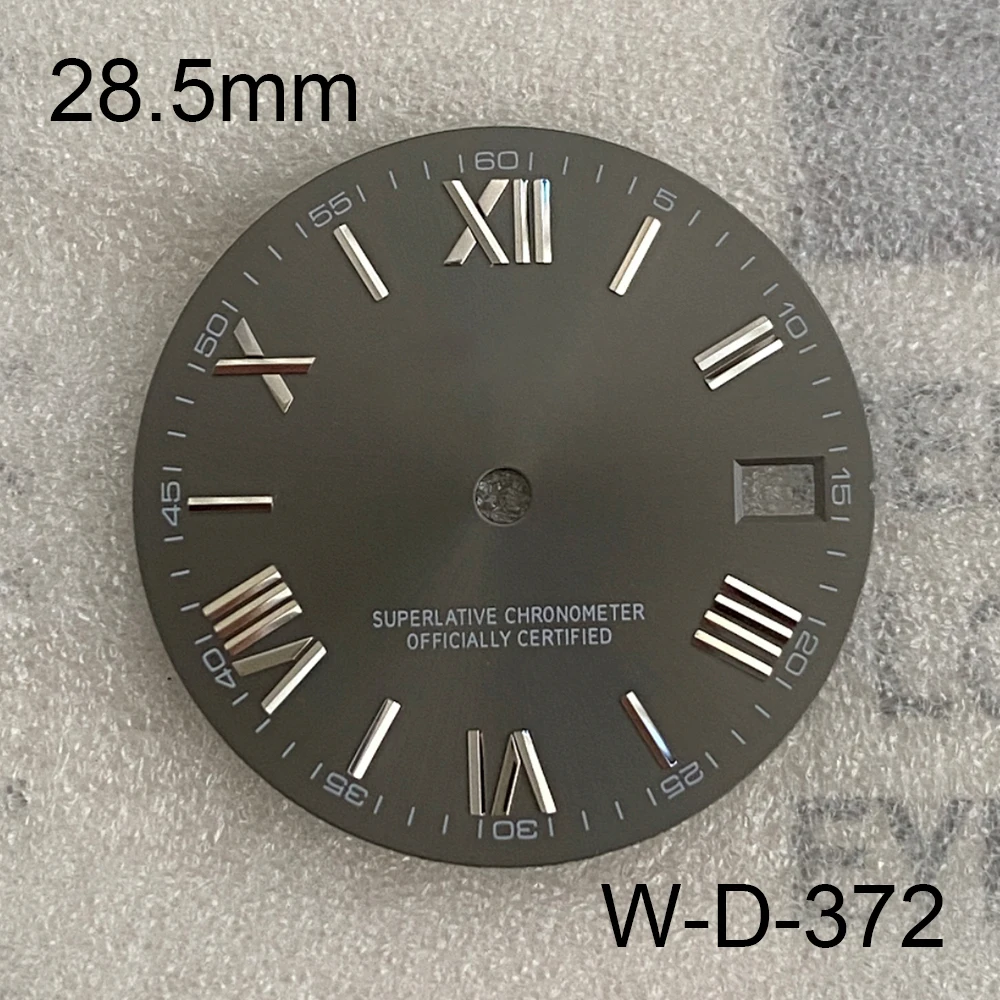 28.5mm S Logo Rome Dial Suitable For NH35/NH36/4R/7S Automatic Movement Watch Modification Accessories