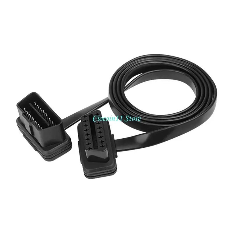 Y1UB 16Pin Male to Female Extension Cable ABS OBD2 Extension Cable Wire For Enhances Vehicle Diagnostics And Easy Access