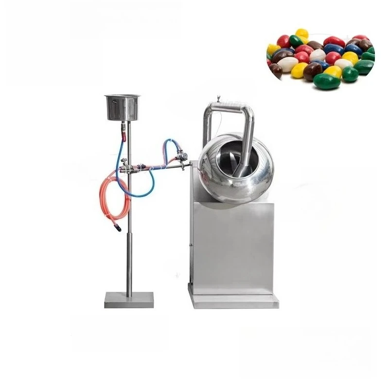 High quality automatic powdered sugar sweet peanut tablet candy coating machine chocolate spray