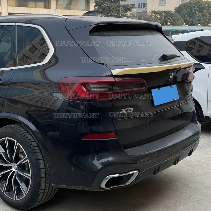 ABS Material Carbon Look Rear Trunk Lip Spoiler Gloss Black Bumper Wings For BMW X5 G05 2019 UP Car Style