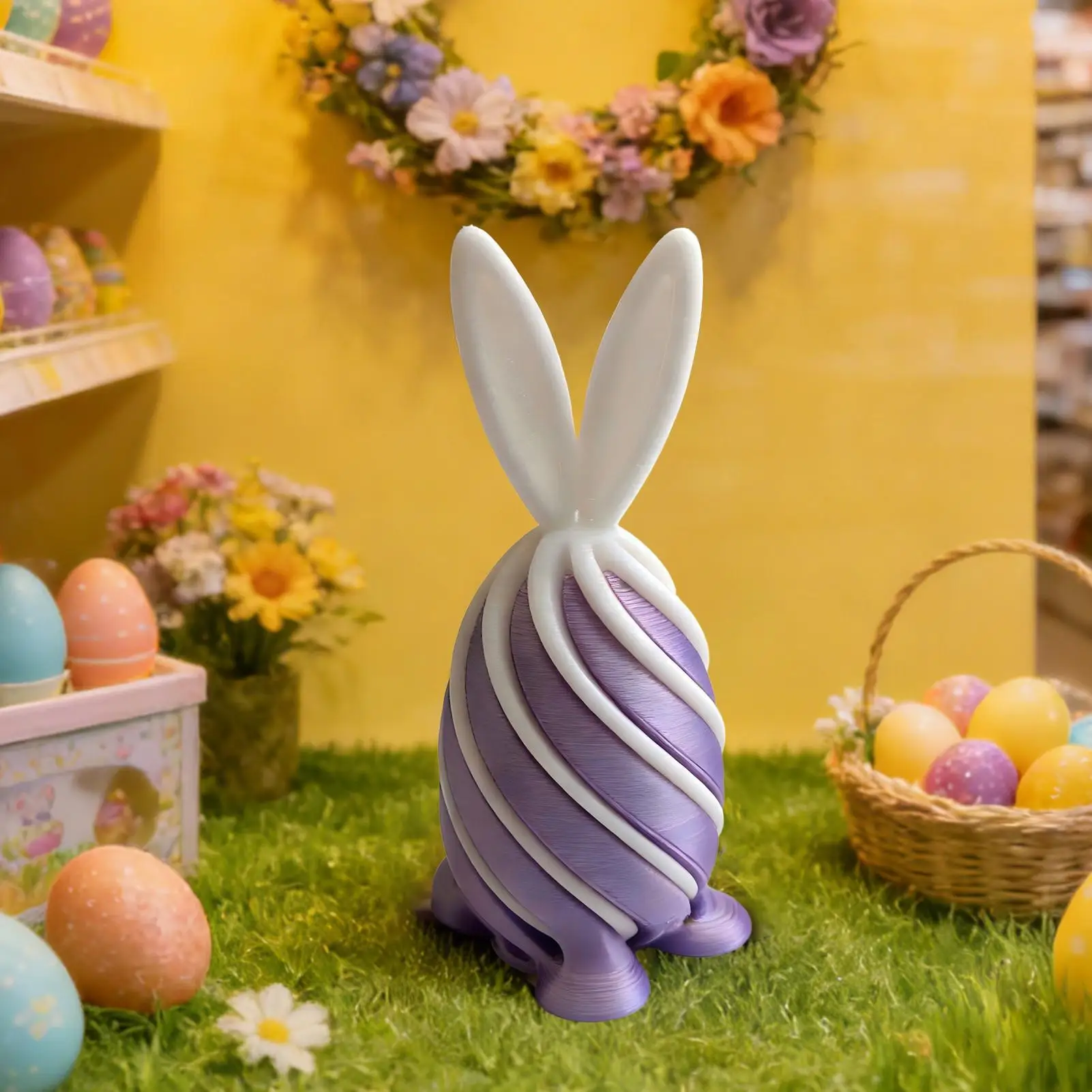 

3D-печатные спиральные игрушки-антистресс: вращающиеся трехмерные игрушки с кроличьими ушками, двухцветные, для снятия стресса