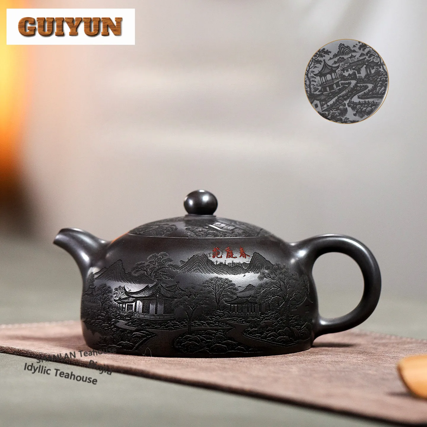 

500ml Elegant Yixing Purple Clay Teapots Handmade Pot Raw Ore Stone Yellow Mud Kettle With Infuser Zisha Tea Set Tea Items Craft
