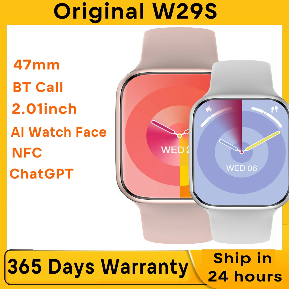 Microwear W29S Smart Watch ChatGPT AI Watch Face 47mm 2.1'' NFC ECG GPS Tracker Bluetooth Call Sports Smartwatch Women Men