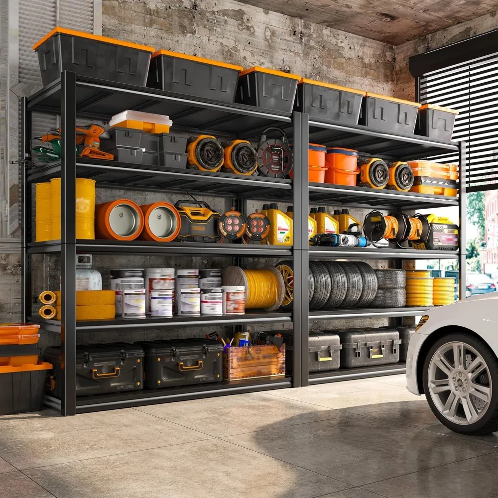 Adjustable Heavy Duty Metal Storage Shelves for Garage, Pantry, and Warehouse with 2500LBS Capacity