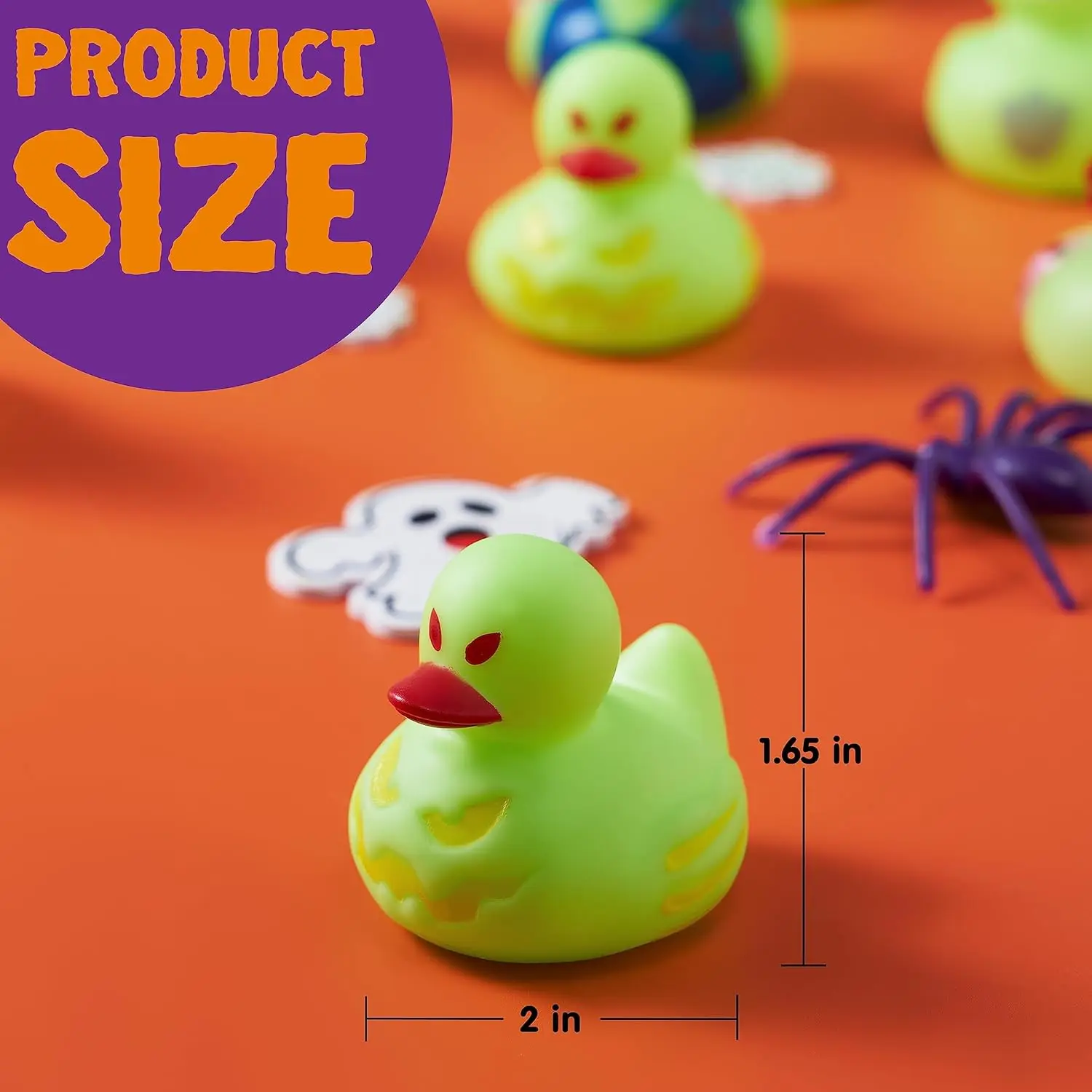 Glow-in-The-Dark Halloween Fancy Novelty Assorted Rubber Duck for Fun Bath Halloween Themed Party Gift,Trick or Treat present