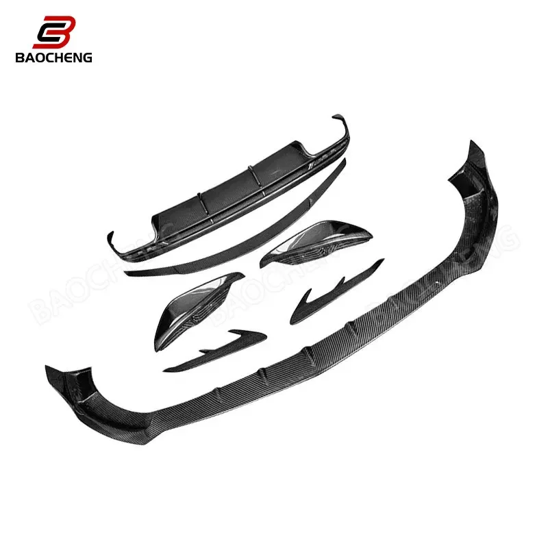 For Mercedes Benz  high quality carbon fiber body kit with front lip rear bumper car parts accessories