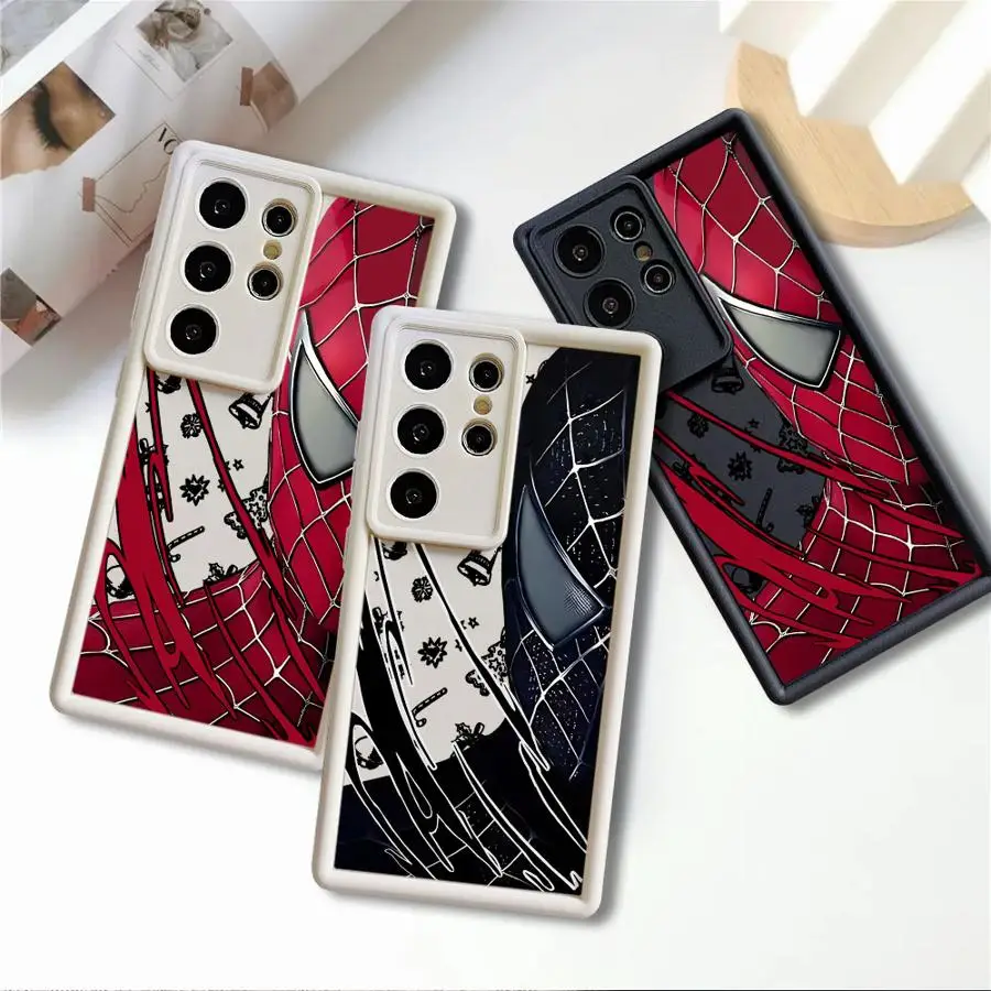 Marvel Spider Man Christmas Case for Samsung Galaxy S24 Plus S25 Edge S21 S25 Ultra S22 S23 FE S24Ultra S20FE Soft Shell