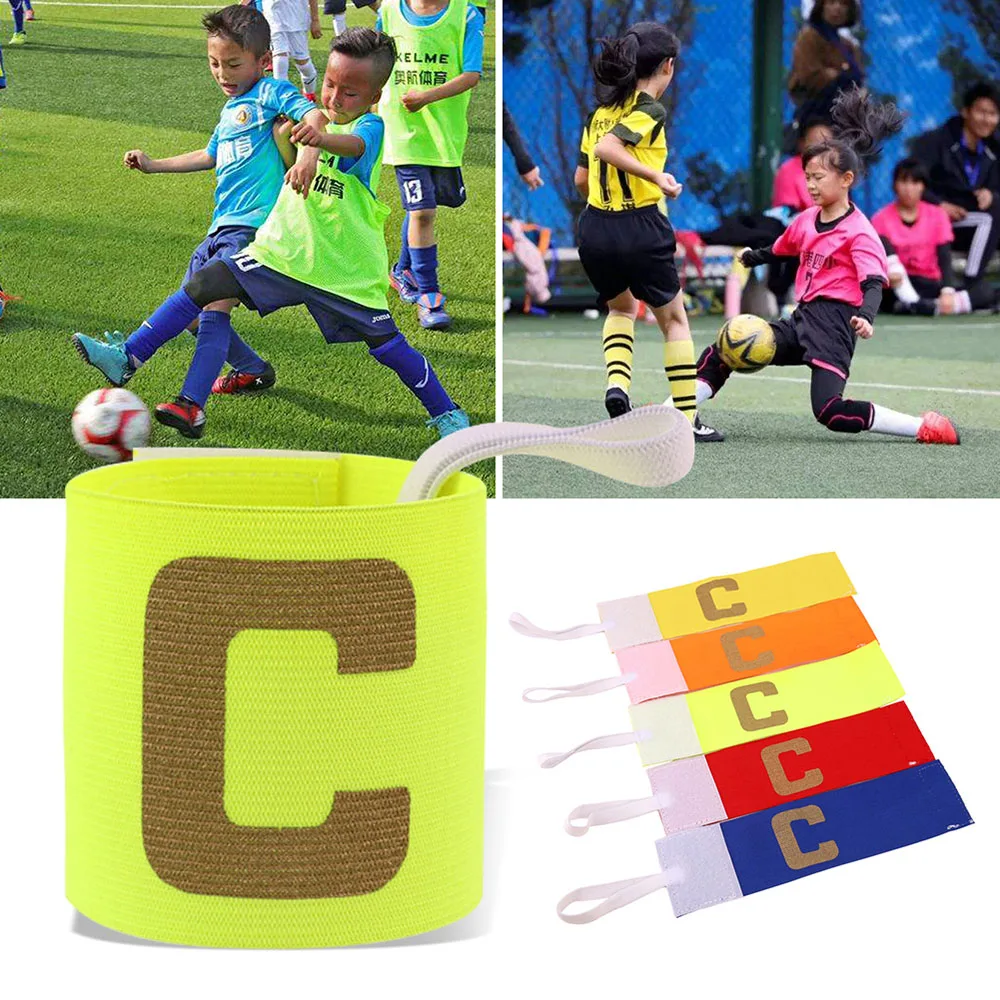 1Pc Children Leader Armband Soccer Football C Non-slip Band Colourful Adjustable Captain Armband Kids Boys Football Match