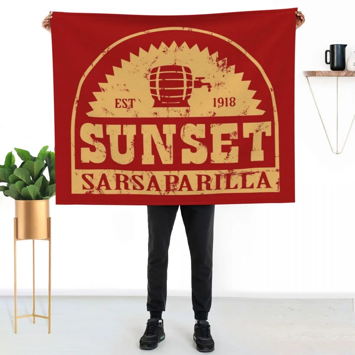 Sunset Sarsaparilla Throw Blanket Sleeping Bag Nap for winter Moving Softest Multi-Purpose Blankets