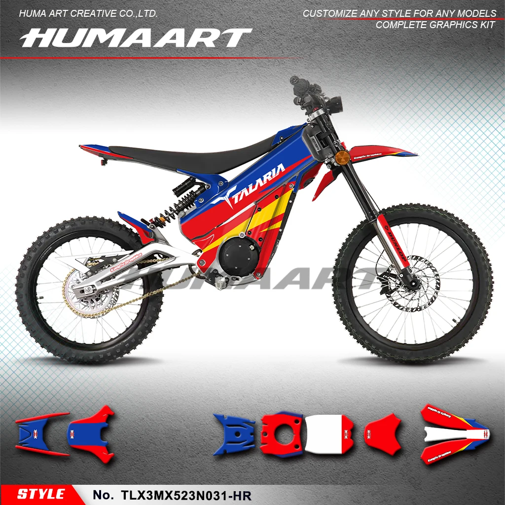 

HUMAART Full Dirt eBike Graphics Kit Custom Sticker Kit Decals for TALARIA X3, TLX3MX523N031-HR