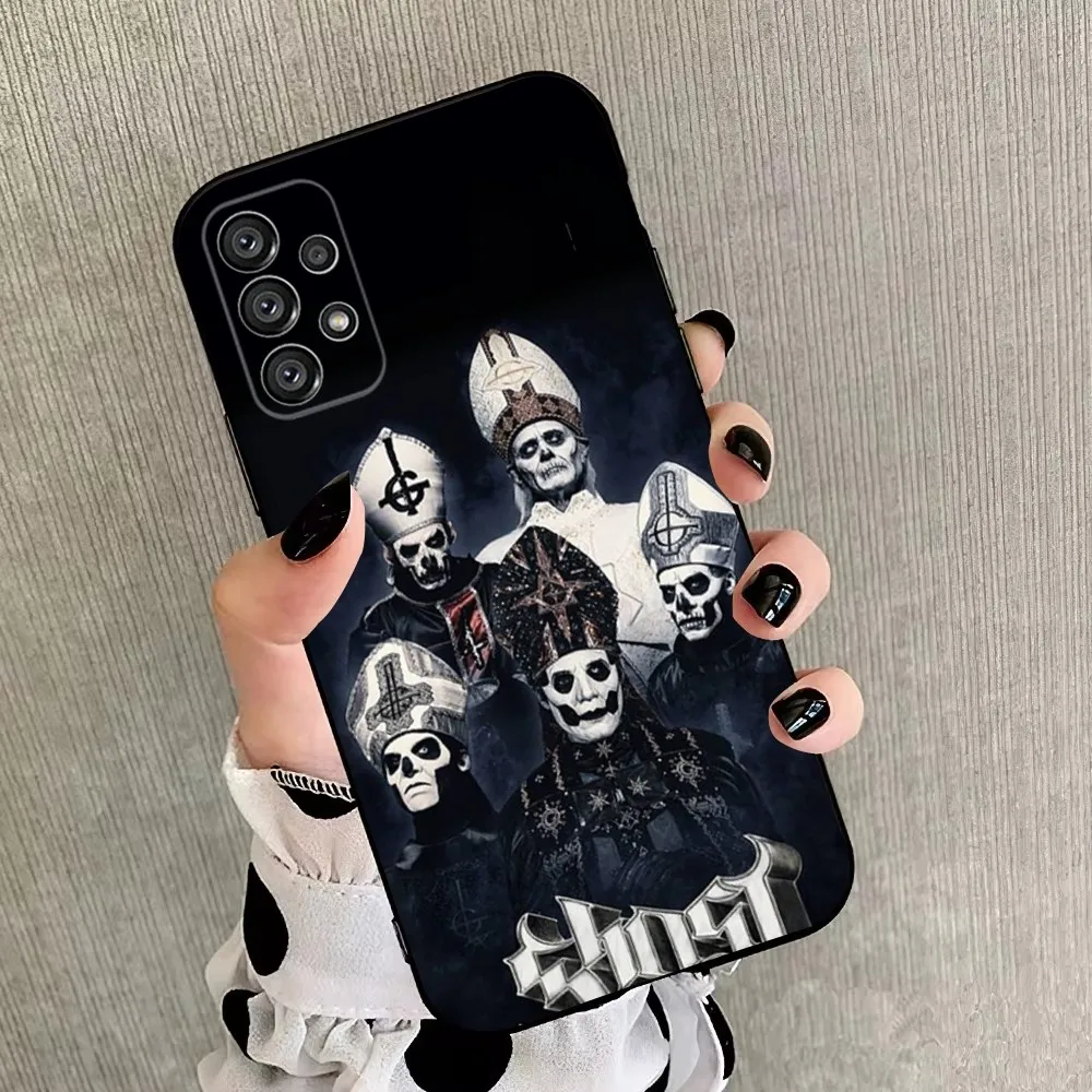 R-Rock Ghost Band   Phone Case For Samsung Galaxy A20,A21s,A22,A31,A32,A52,A53,A72,73,A80,A91 Soft Black Cover