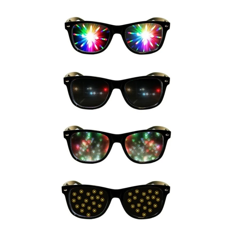 Special Effects Glasses 8 Style Sunglasses Women Stars Love Smiling Football Dollar Snowflake Change Light Different Shapes Gift