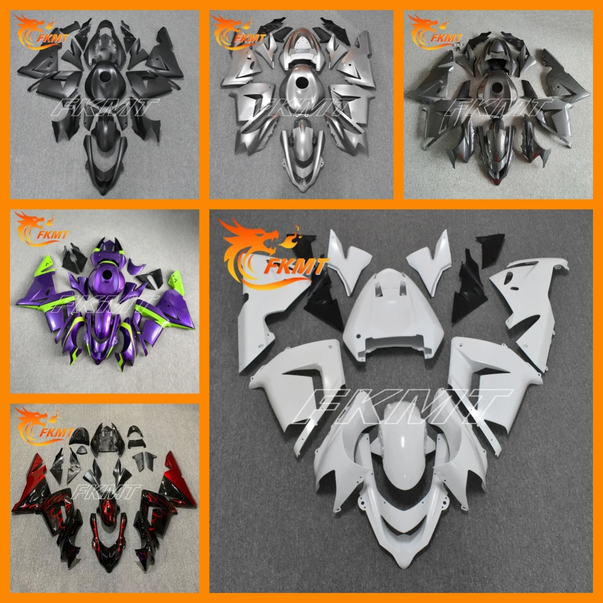 Motorcycle Accessories Fender Fuel Tank Side Panel Frame Fairing Kit For Kawasaki ZX10R 2004 2005