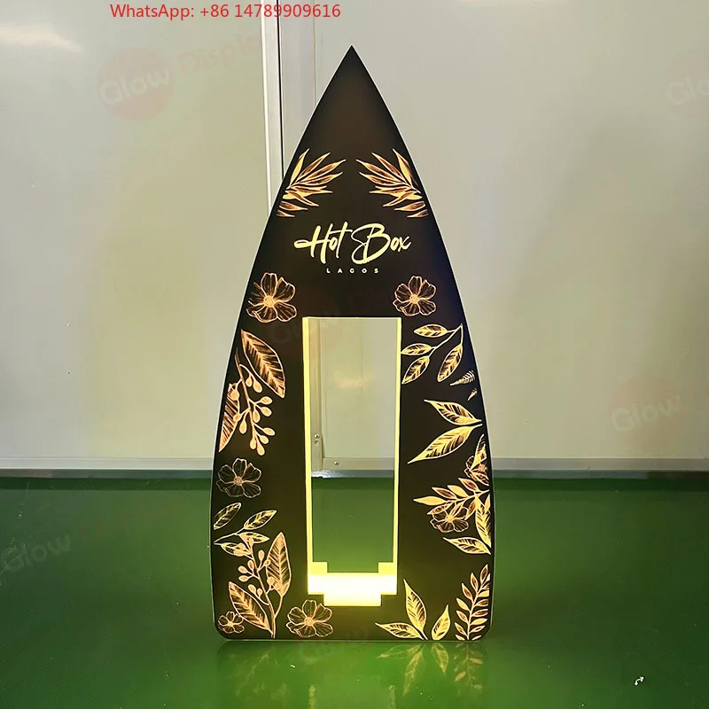 

Premium Custom LED Liquor Display StandOEM Rechargeable Acrylic LED Bottle Presenter Glorifier VIP Display Champagne Tequila Cla