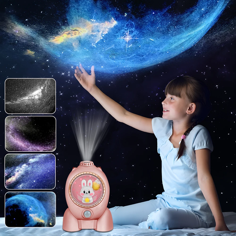 LED Night Light Galaxy Projector Starry Sky Projector HD Planetarium Night Lamp For Room Decorative Star Light Children Kid Gift