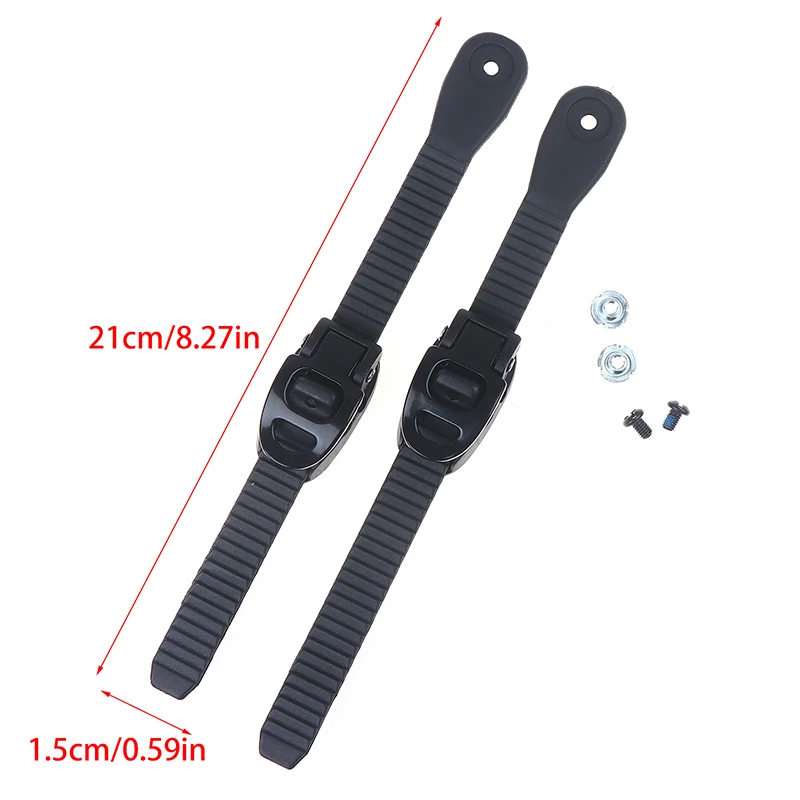 2 قطعة على الجليد الكاحل سلم الأشرطة مع مسامير قابل للتعديل الأسطوانة أحذية التزلج حزام على الجليد ملزمة استبدال #6