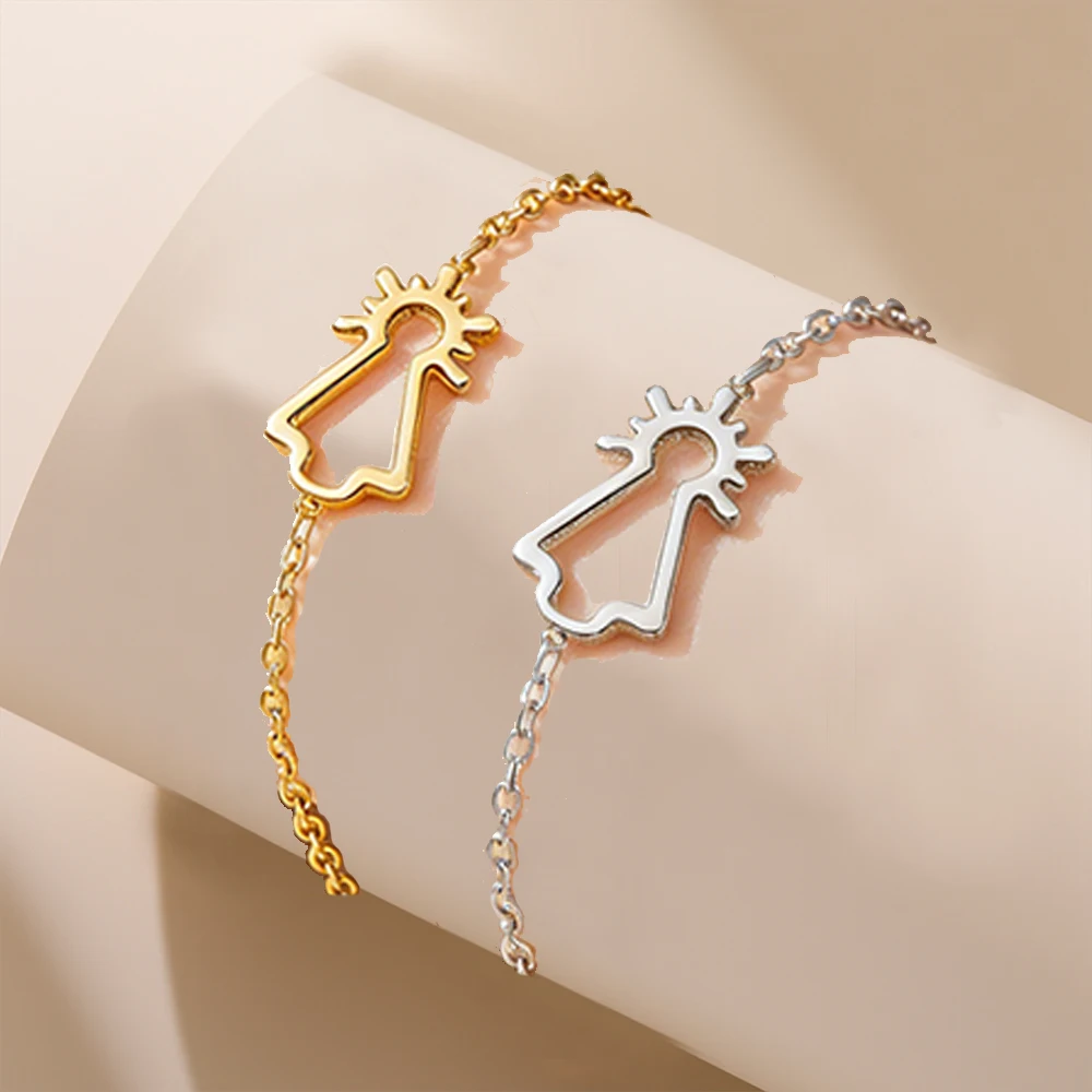 HIPEE Our Lady of Pilar Bracelet Stainless Steel Amulet Virgin Mary Bracelet for Women Catholic Gift