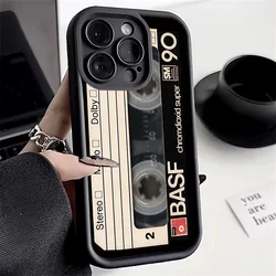 Case For Xiaomi Mi 11 Lite 5G 14 13 12 14T 13T 12T Magnetic Tape Pattern Soft Phone Cover For Poco X6 X5 X3 F5 F6 M6 Pro Fundas